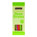 BST-CH NEON FLEX STRAWS 100CT