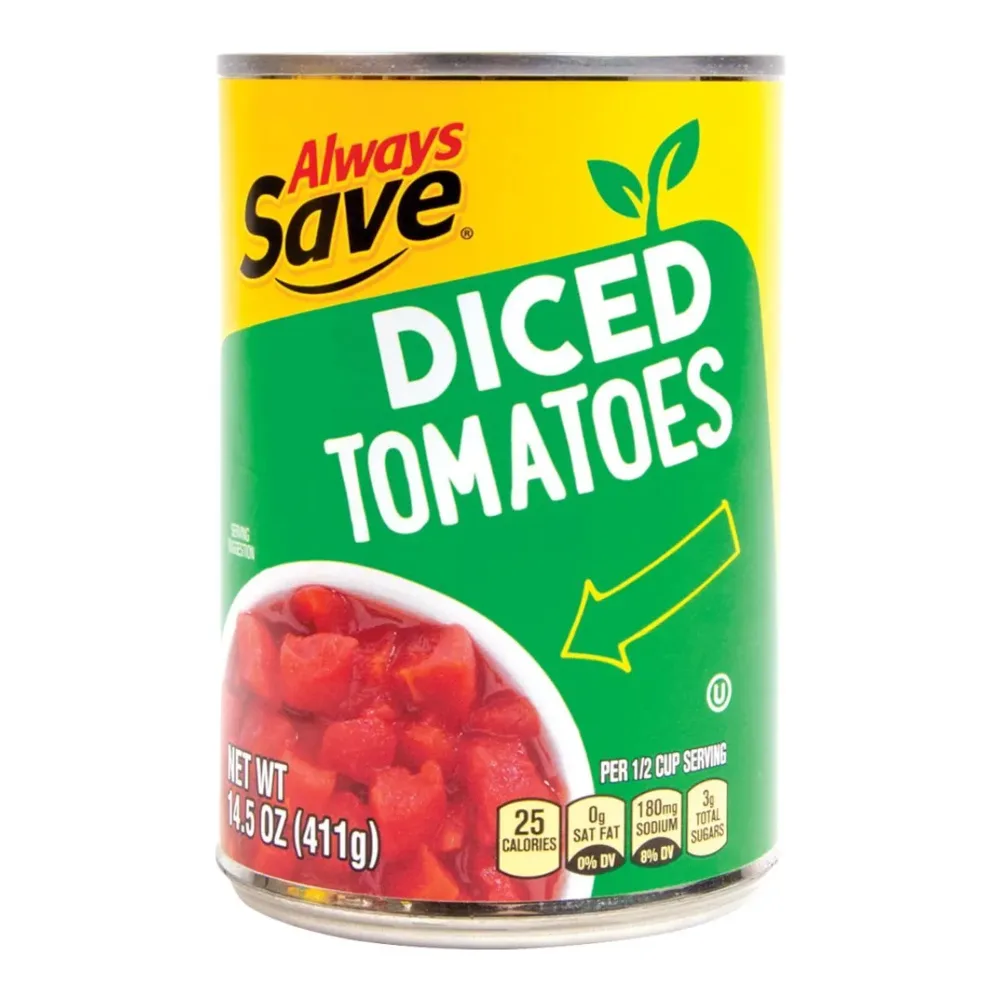 070038610281 ALWAYS SAVE DICED TOMATOES 14Z - Image 1