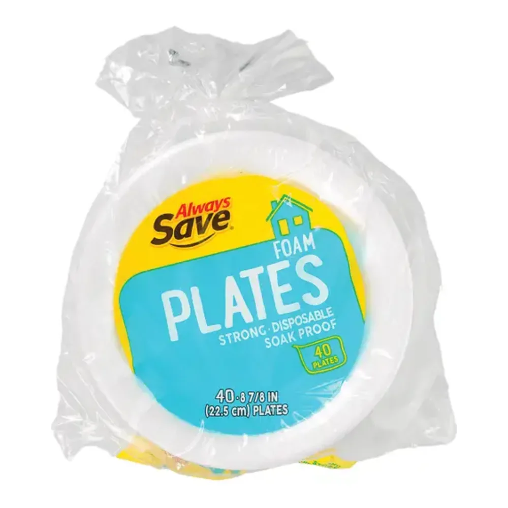 070038612063 ALWAYS SAVE FOAM PLATE 9IN/40CT - Image 1
