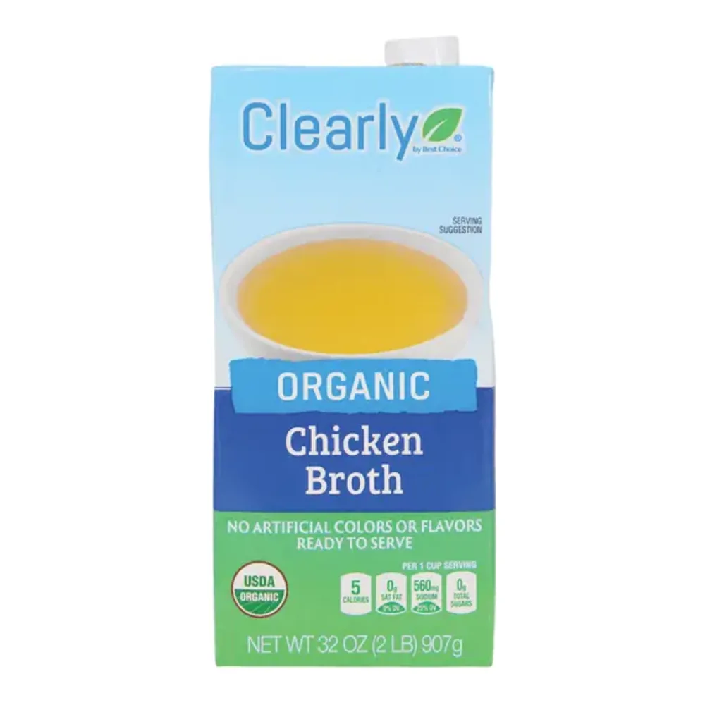 070038614609 CLEARLY ORGANIC CHICKEN BROTH 32Z - Image 1
