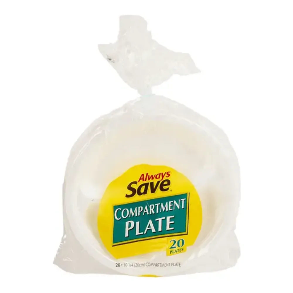 070038615637 ALWAYS SAVE FOAM COMP PLATE 20CT - Image 1