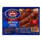SCOTT PETE HOT POLISH SAUSAGE 20Z