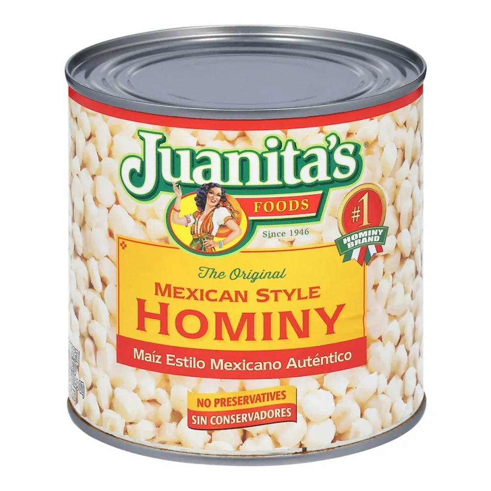 070132006034 JUANITAS MEX STYLE HOMINY 25Z - Image 1
