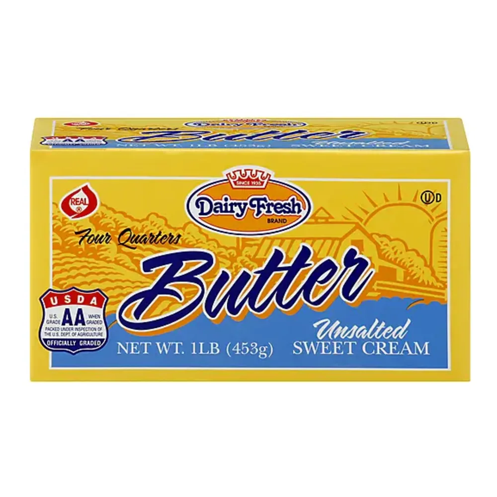 070163820203 DAIRY FRESH BUTTER UNSALTED 16Z - Image 1