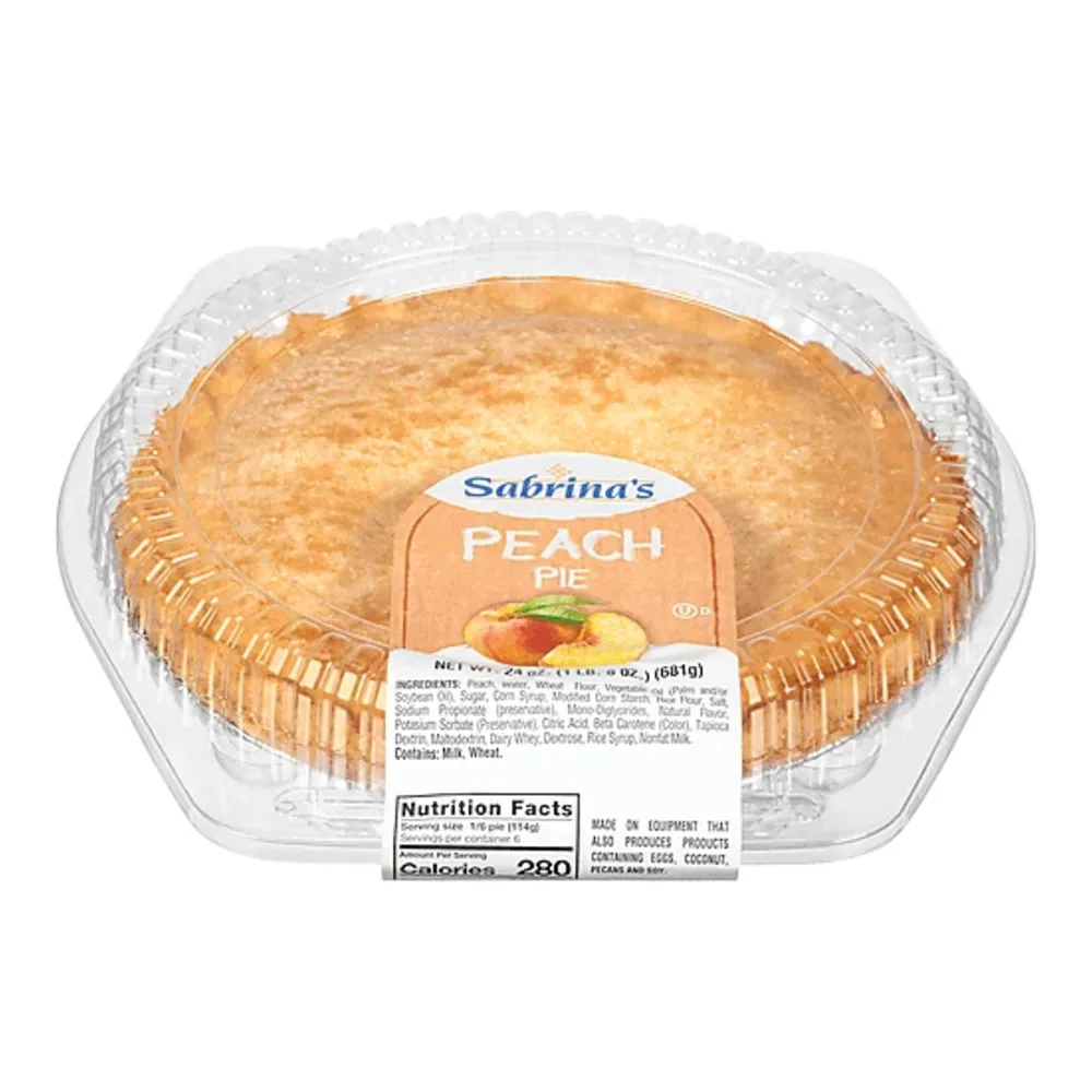 070163987548 SABRINAS PIE PEACH BAKED 8" - Image 1