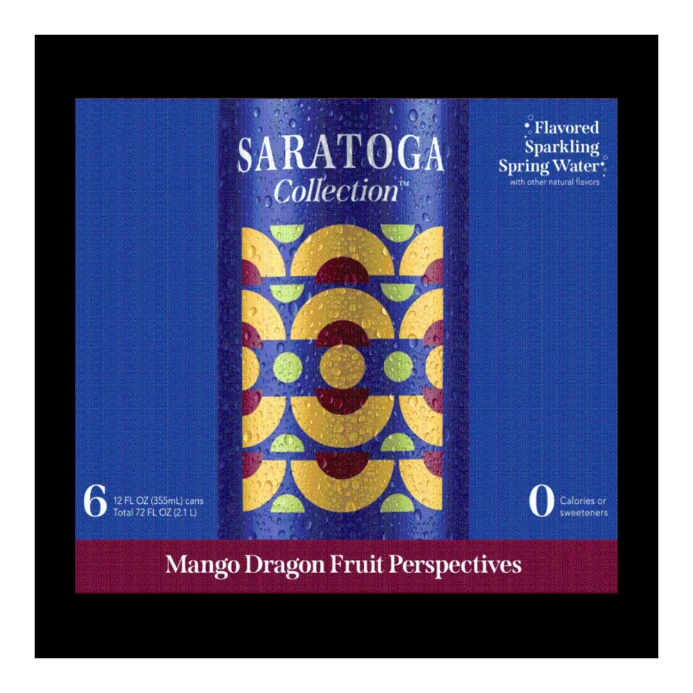 070960000570 SARATOGA SPARKLING MANGO DRAG 6PK/12Z/72Z - Image 1