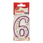 BC NUMERAL CANDLE #6