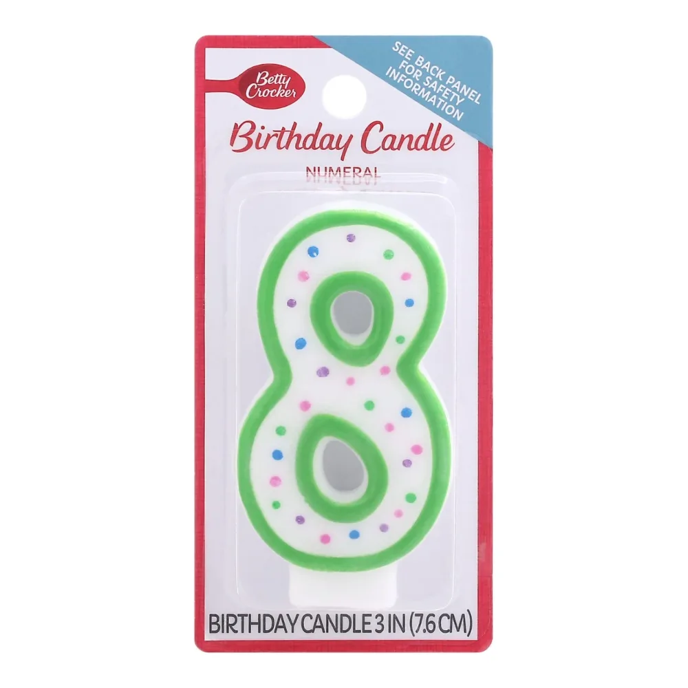 071169203083 BC NUMERAL CANDLE #8 - Image 1