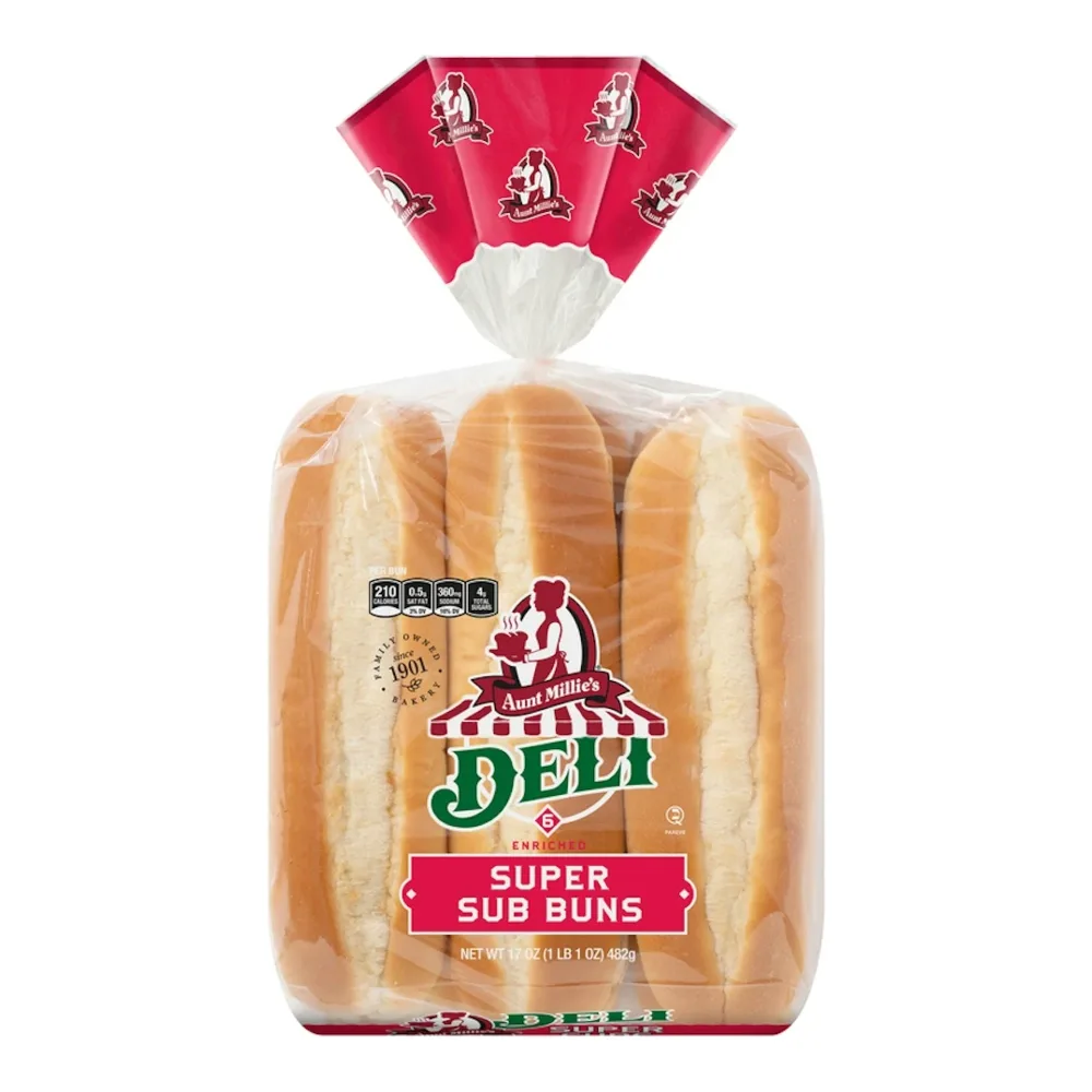 071314003315 AUNT MILLIES SUPER SUB BUNS 6CT - Image 1