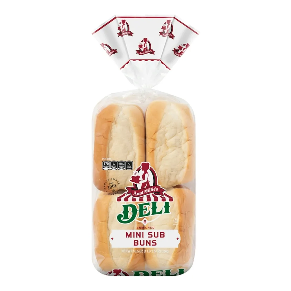 071314003506 AUNT MILLIES MINI SUB BUNS 8CT - Image 1