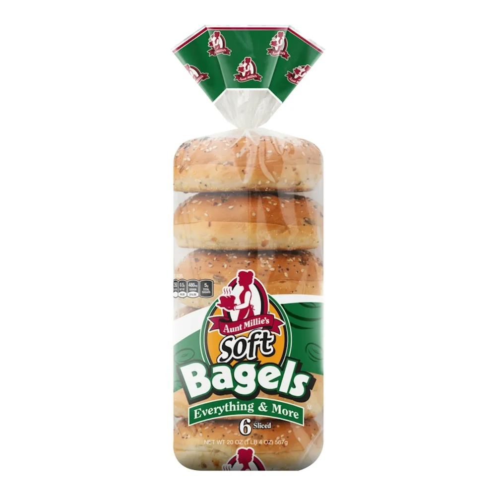 071314069168 AUNT MILLIES BAGELS EVRYTHNG 6CT - Image 1