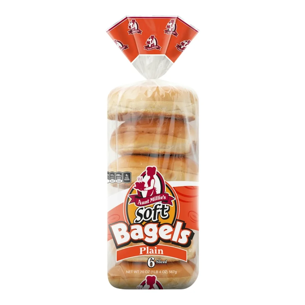 071314069199 AUNT MILLIES BAGELS PLAIN 6CT - Image 1