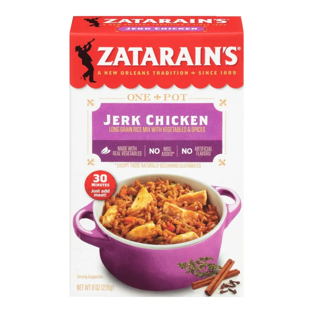 071429013674 ZATARAINS JERK CHICKEN RICE 8Z - Image 1