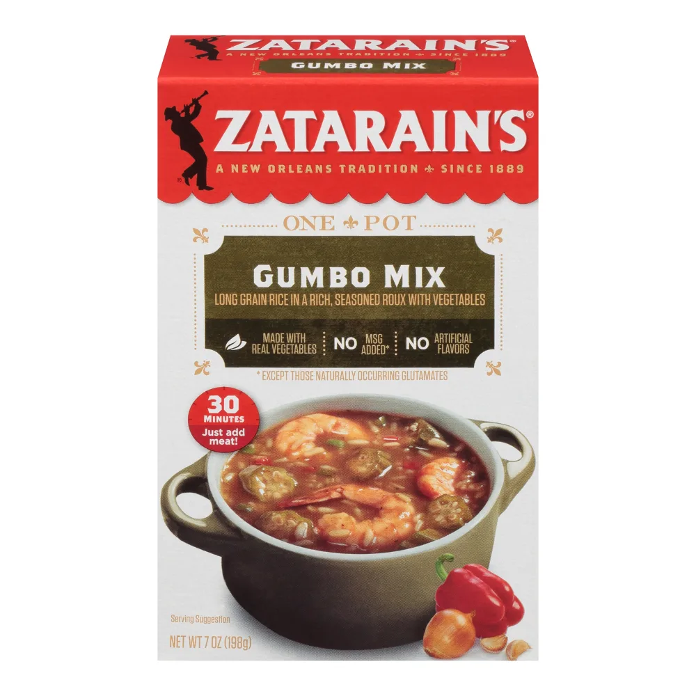 071429091016 ZATARAINS GUMBO MIX W/RICE 7Z - Image 1