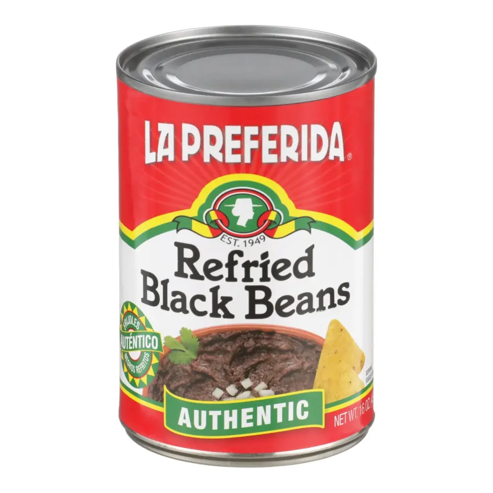 071524100453 LP REFRIED BLACK BEANS AUTH 16Z - Image 1