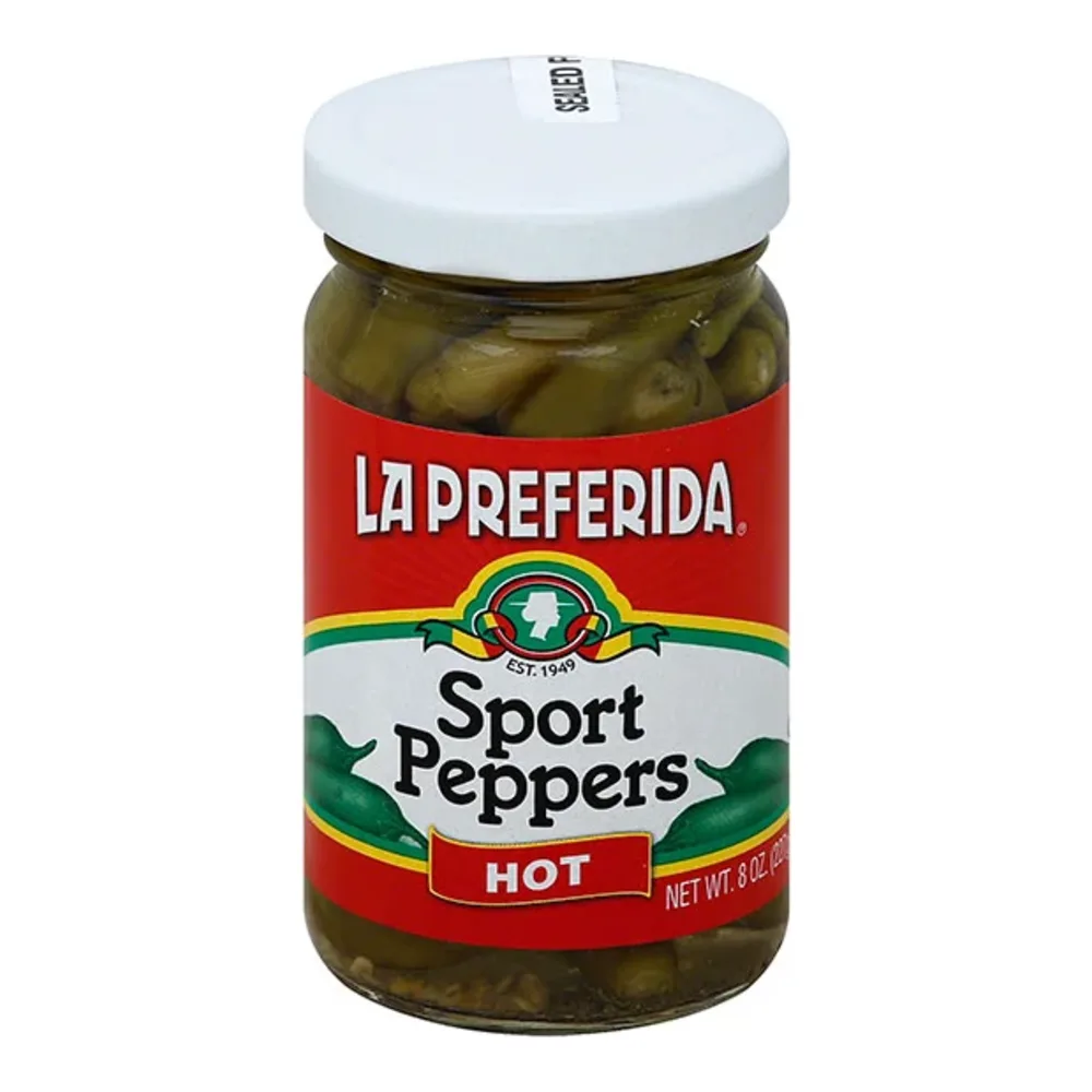 071524127856 LA PREFERIDA SPORT PEPPERS HOT 8Z - Image 1