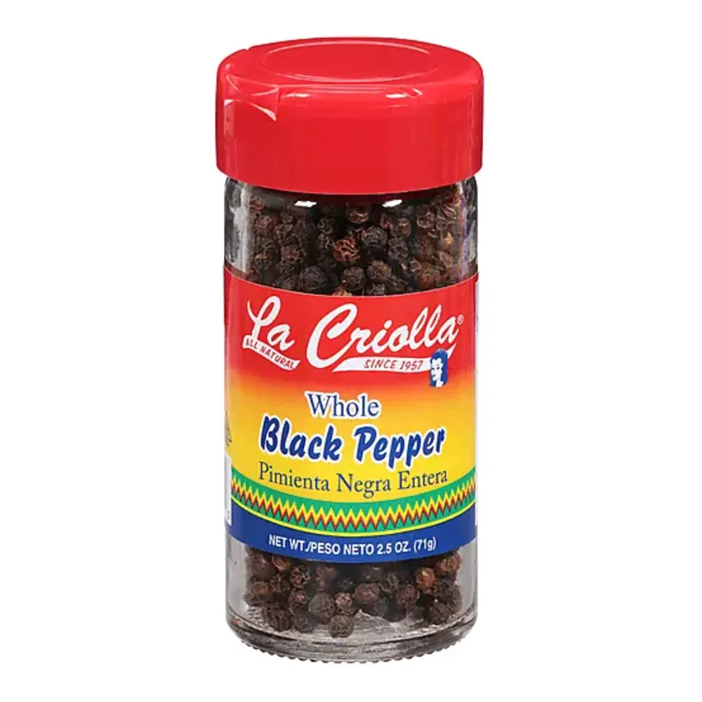 071692001590 CRIOLLA WHOLE BLACK PEPPER 2.5Z - Image 1