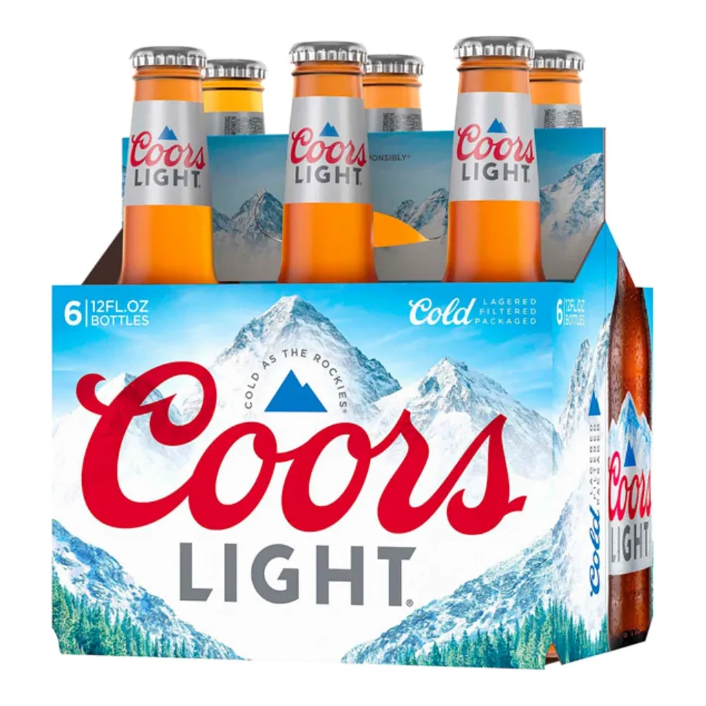 071990300050 COORS LIGHT BOTTLES 12Z/6PK - Image 1