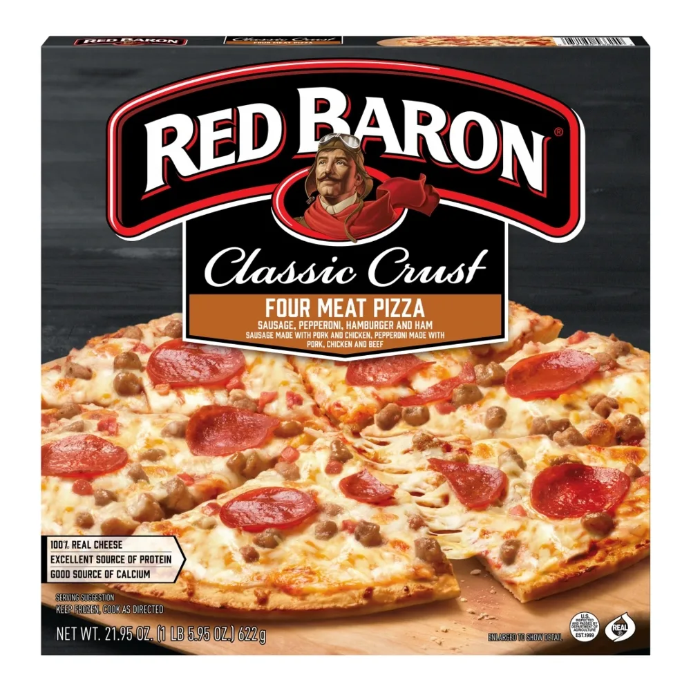 072180566249 RED BARRON CLS 4 MEAT PIZZA 21Z - Image 1