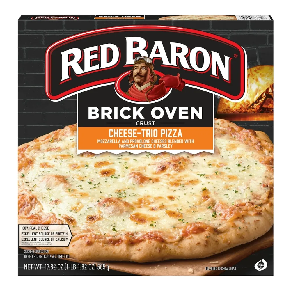 072180638106 RED BARRON CHEESE -TRIO PIZZA 21Z - Image 1