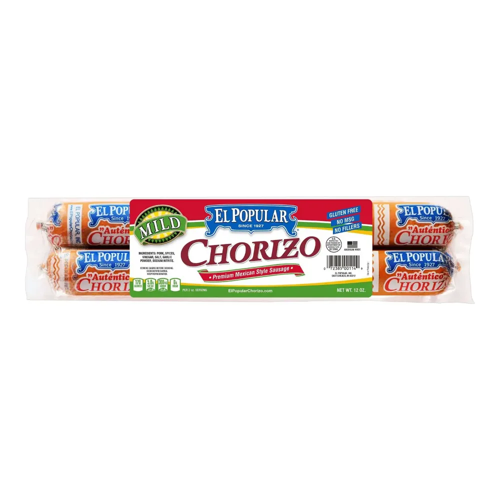 072385001149 EL POPULAR PORK CHORIZO MILD 12Z - Image 1
