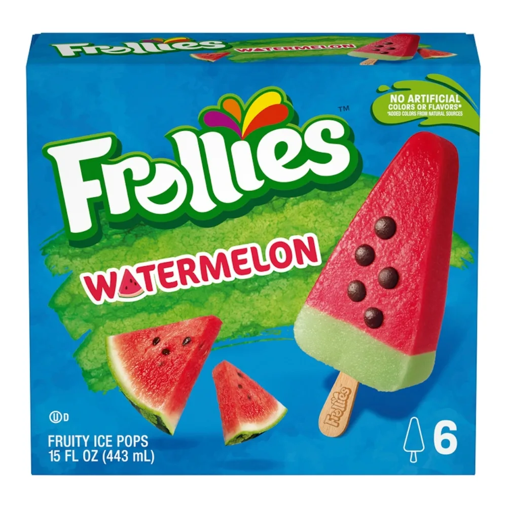 072554000058 FROLLIES FRUIT POPS WTRMLN 6PK - Image 1