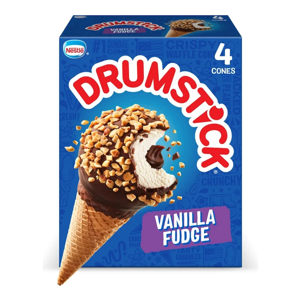 072554001567 NESTLE VAN FUDGE DRUMSTICKS 4PK - Image 1