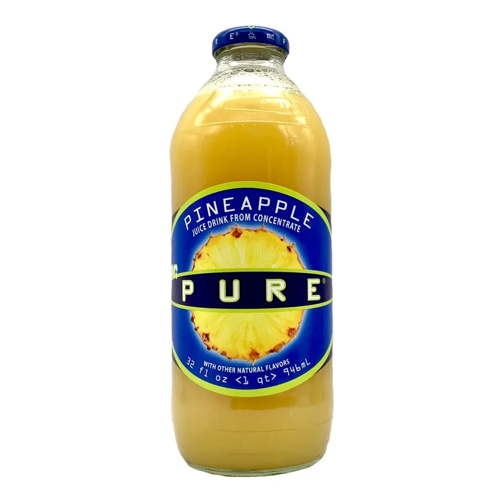 072718100662 MR PURE PINEAPPLE JUICE 32Z - Image 1