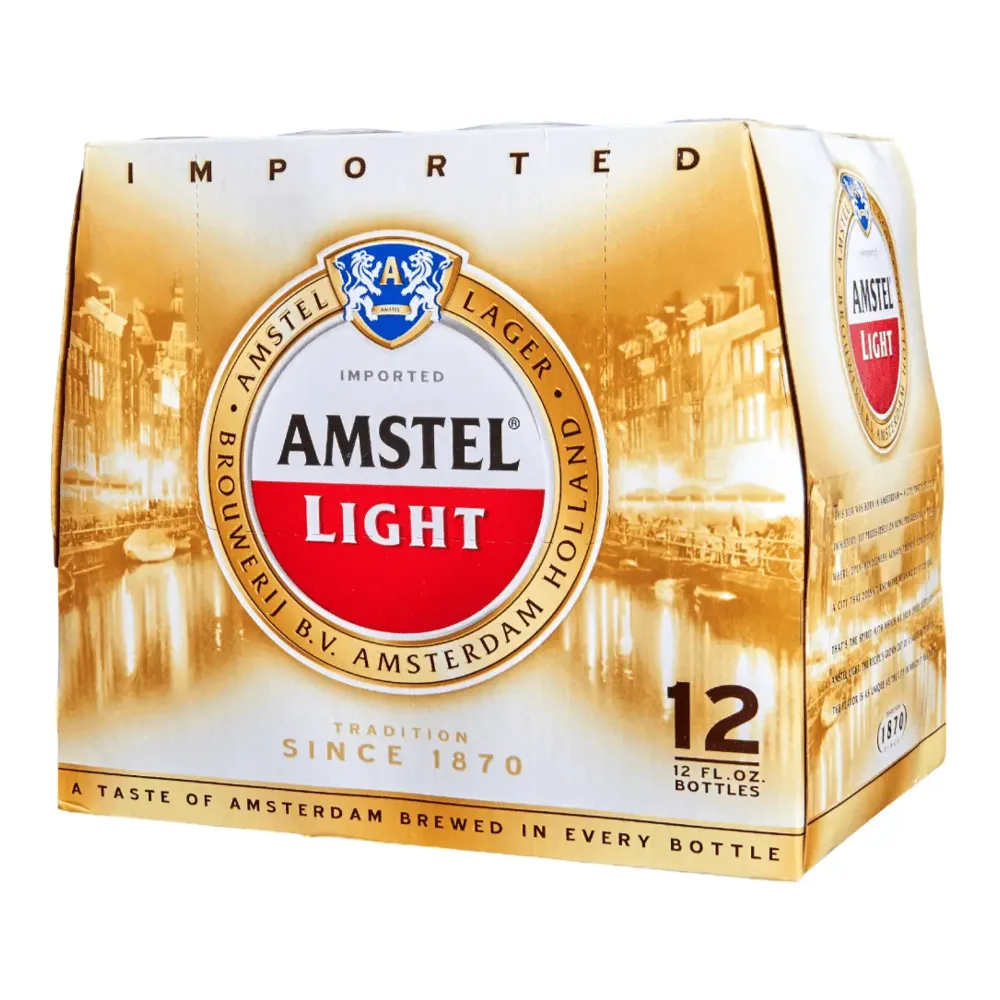 072890100160 AMSTEL LIGHT BOTTLES 12Z/12PK - Image 1