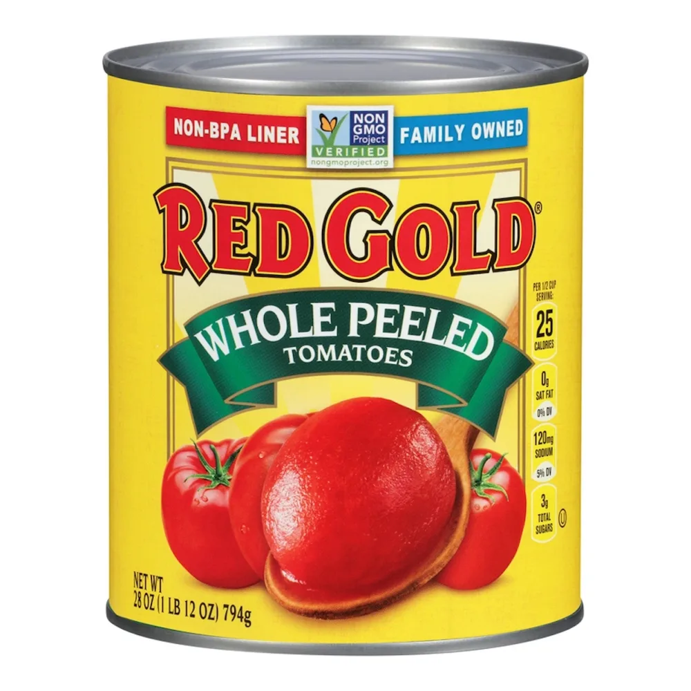 072940112280 RED GOLD WHL PEELED TOMATO 28Z - Image 1