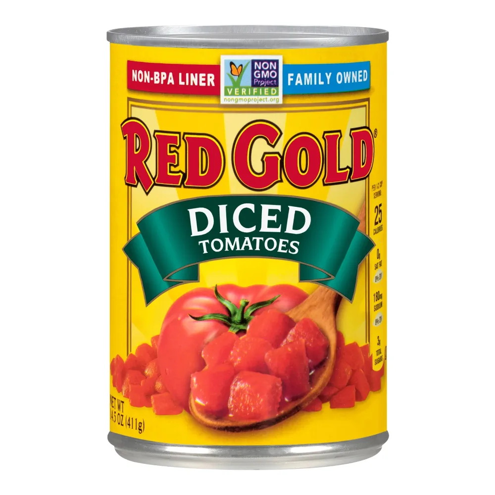 072940162162 RED GOLD DICED TOMATOES 14Z - Image 1