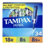 TAMPAX PEARL REG TAMPONS 34CT