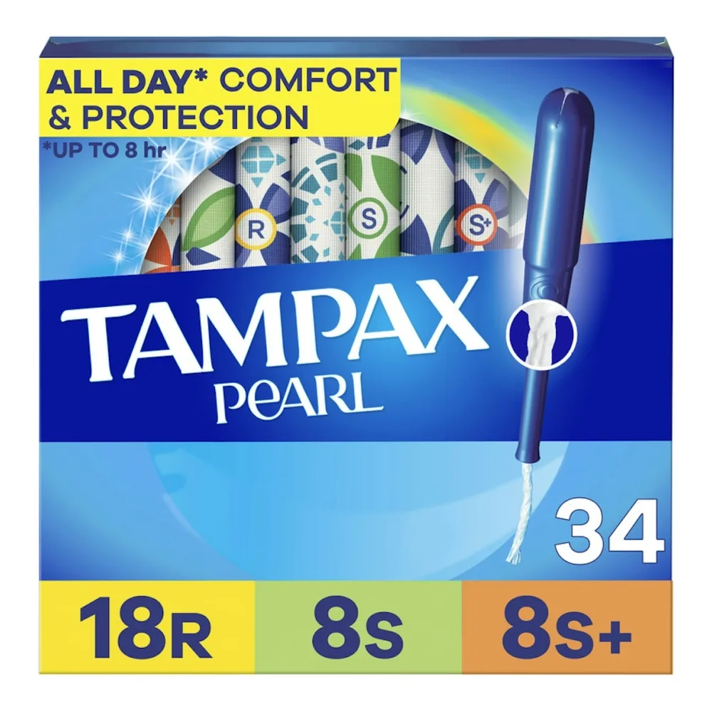 073010711327 TAMPAX PEARL REG TAMPONS 34CT - Image 1