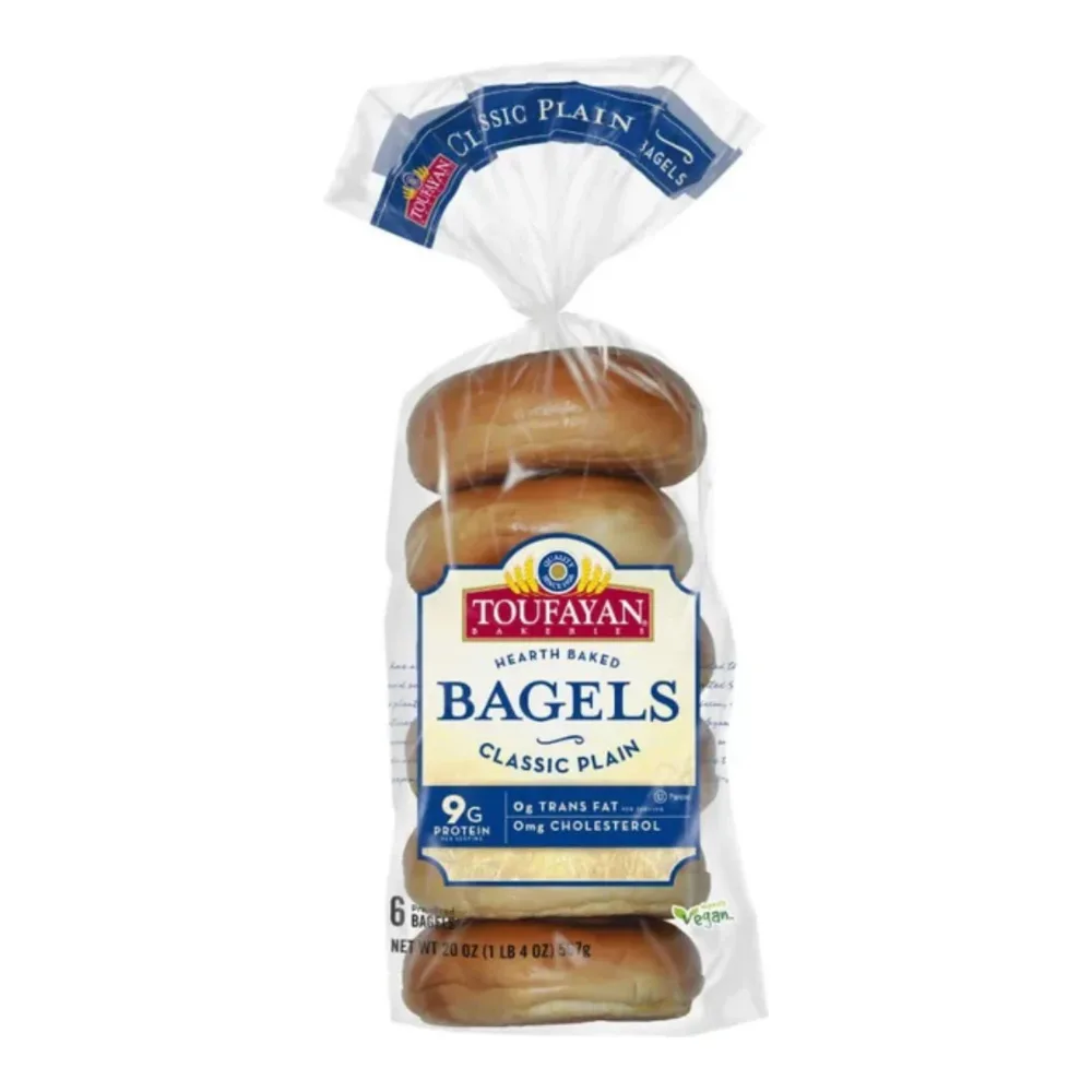 073124018008 TOUFAYAN BAGELS PLAIN 20Z - Image 1