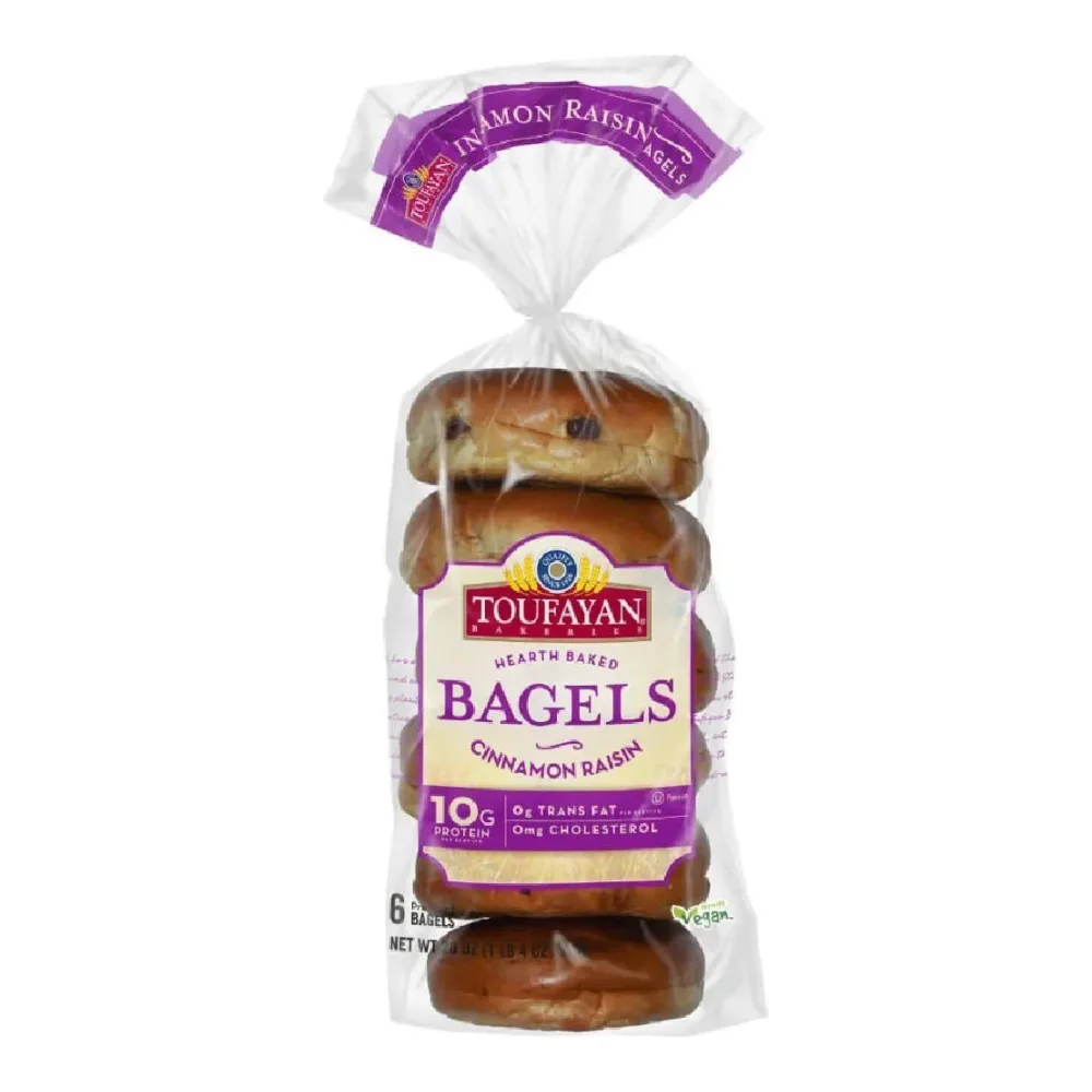 073124018015 TOUFAYAN BAGELS RAISIN 20Z - Image 1