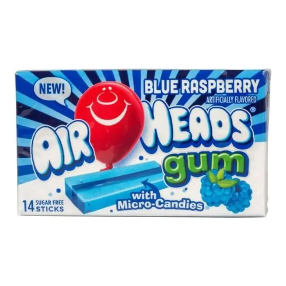 073390013332 AIRHEADS GUM BLUE RASPBERRY 2Z - Image 1