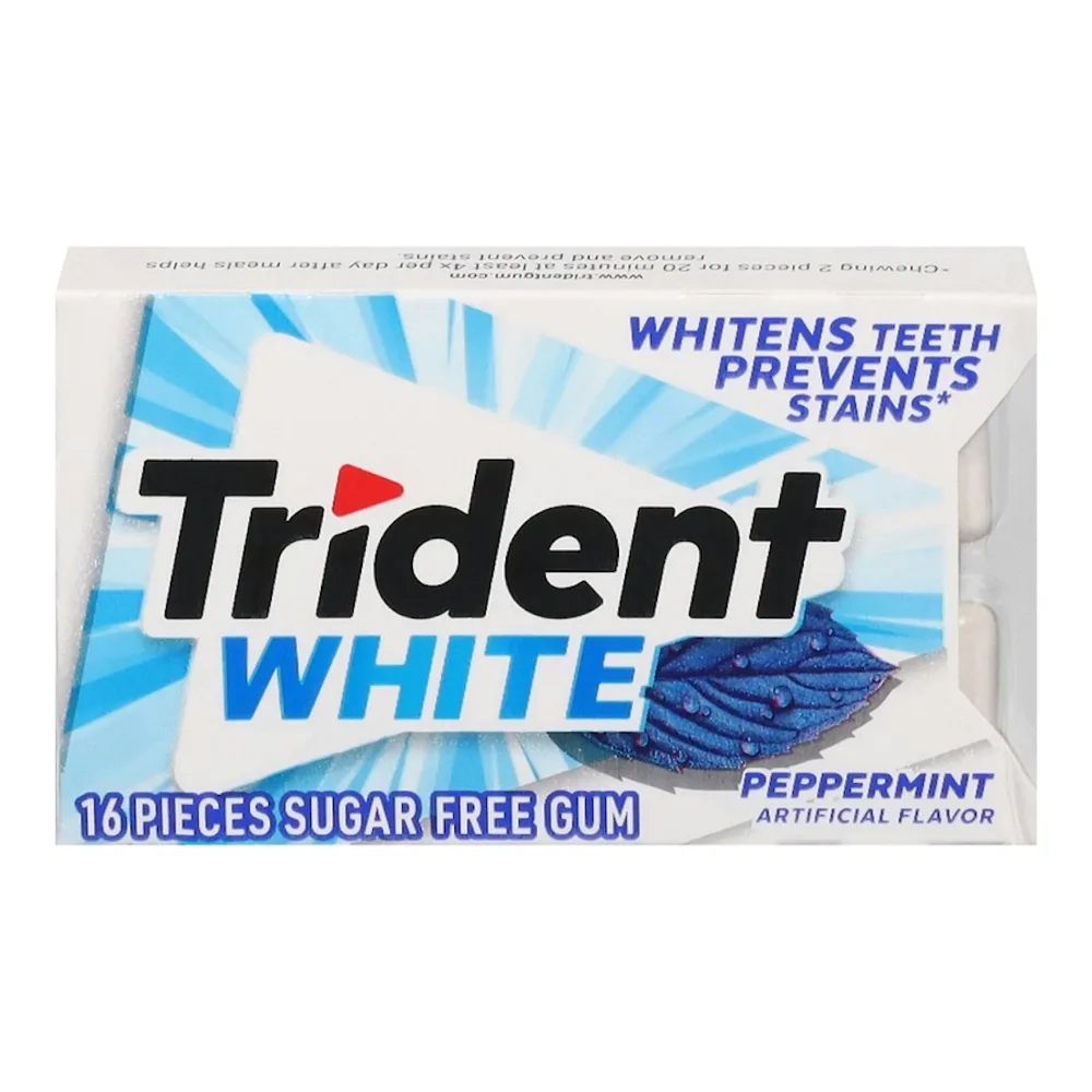 073390055042 TRIDENT WHITE PEPPERMINT 14CT - Image 1