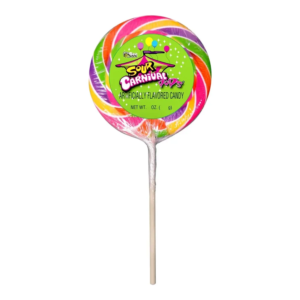 073563002989 SOUR APPLE CARNIVAL POPS 4Z - Image 1