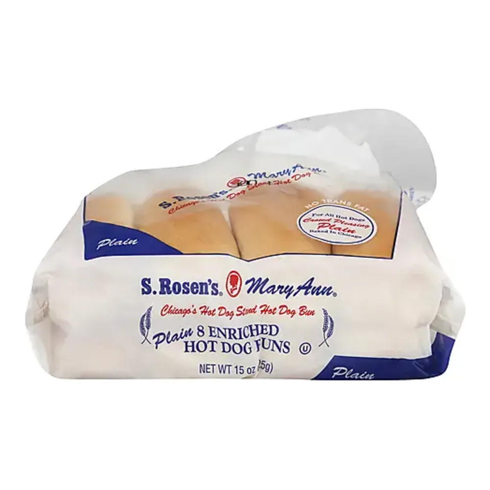 073711530357 S. ROSENS HOTDOG BUNS PLAIN 15Z - Image 1