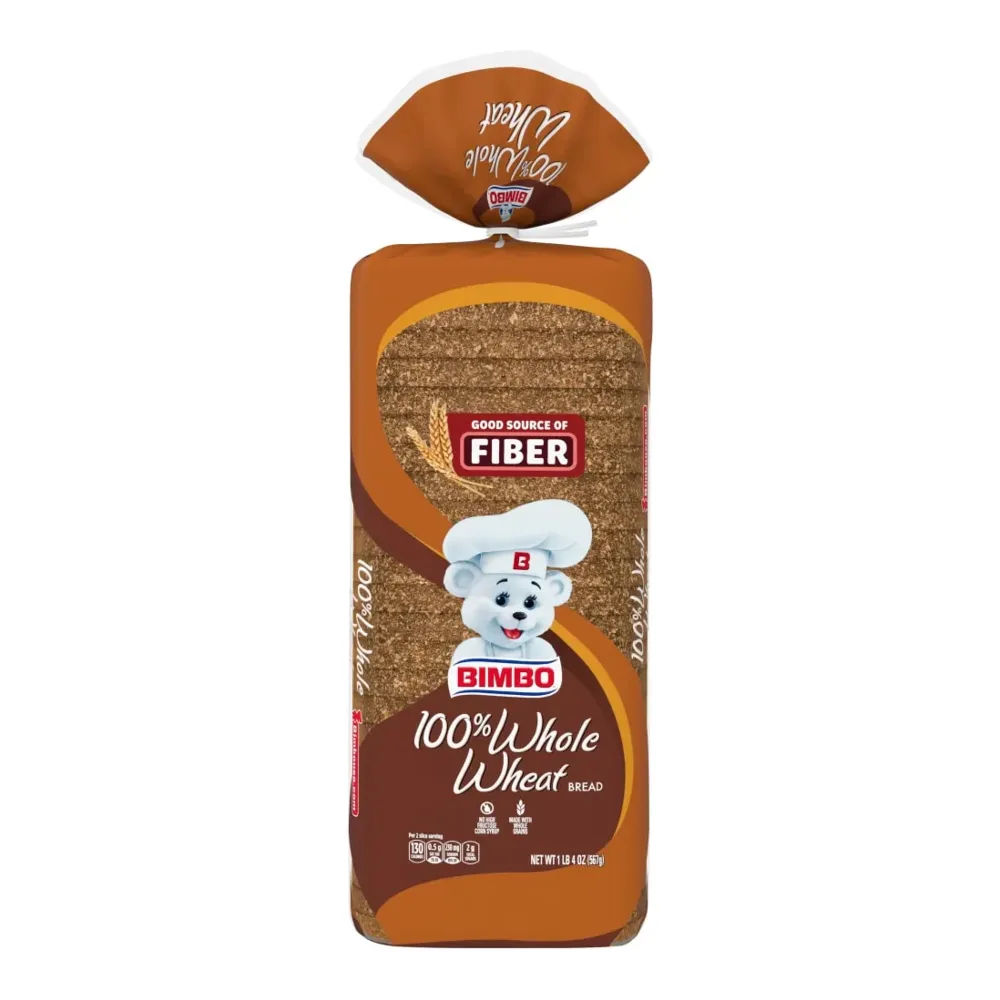 074323071290 BIMBO 100% WHOLE WHEAT 20Z - Image 1