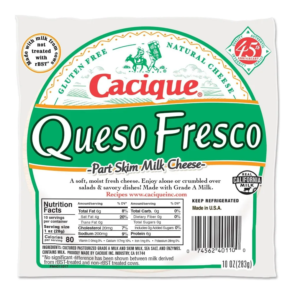 074562401100 CACIQUE QUESO FRESCO 10Z - Image 1