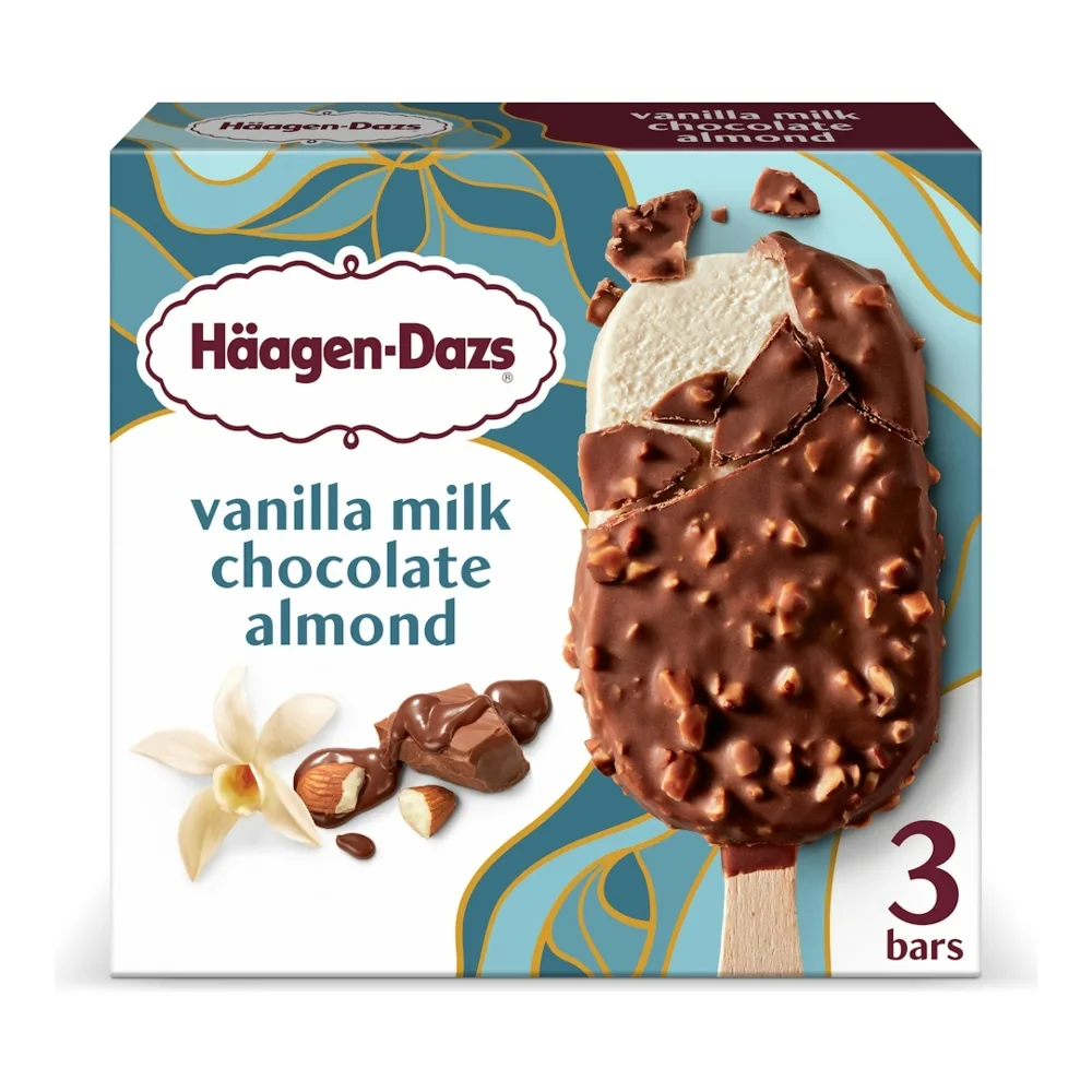 074570033102 HAAGEN-DAZ VAN/ALMOND 3PK - Image 1