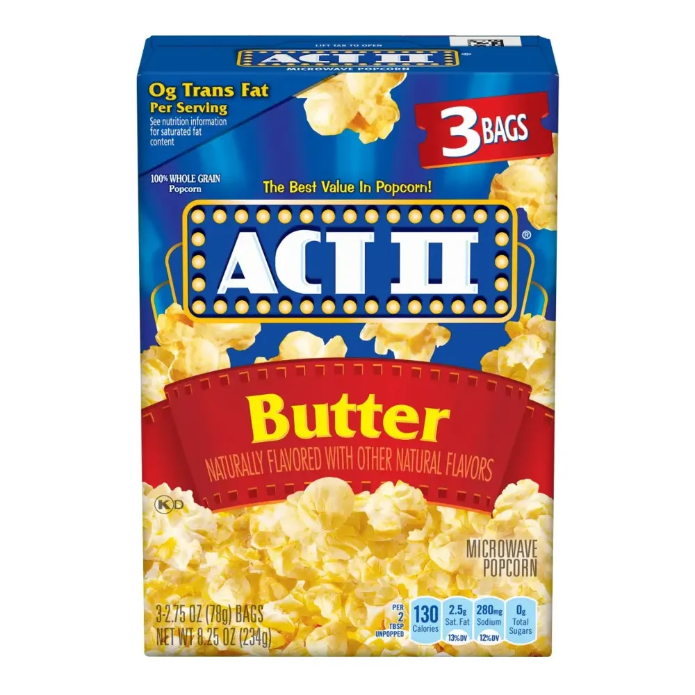 076150232271 ACT II BUTTER POPCORN 3PK - Image 1