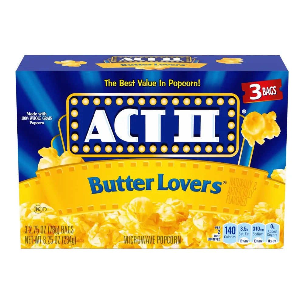 076150232585 ACT II BUTR LOVER POPCORN 3PK - Image 1