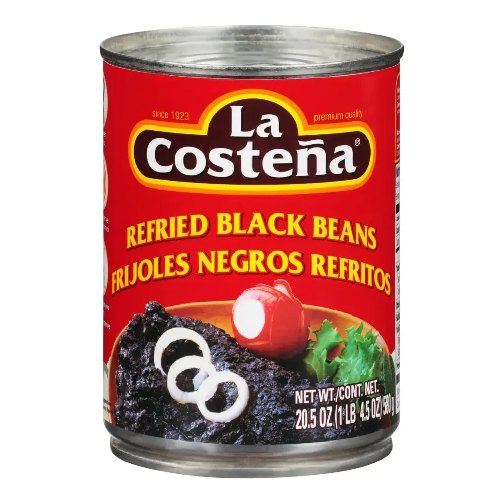 076397032504 COSTENA REFRIED BLACK BEANS 20Z - Image 1
