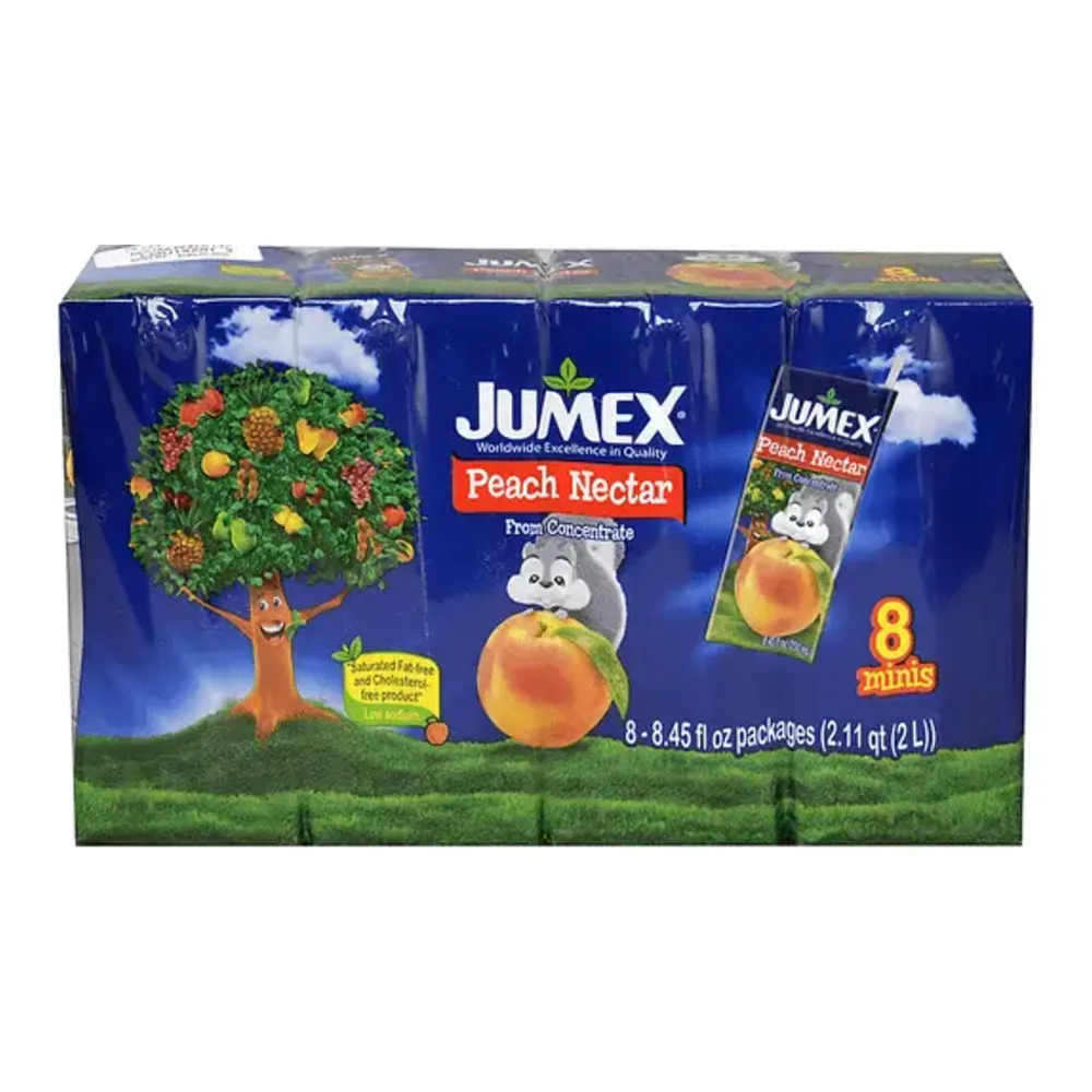 076406061433 JUMEX MINI PEACH 8PK - Image 1