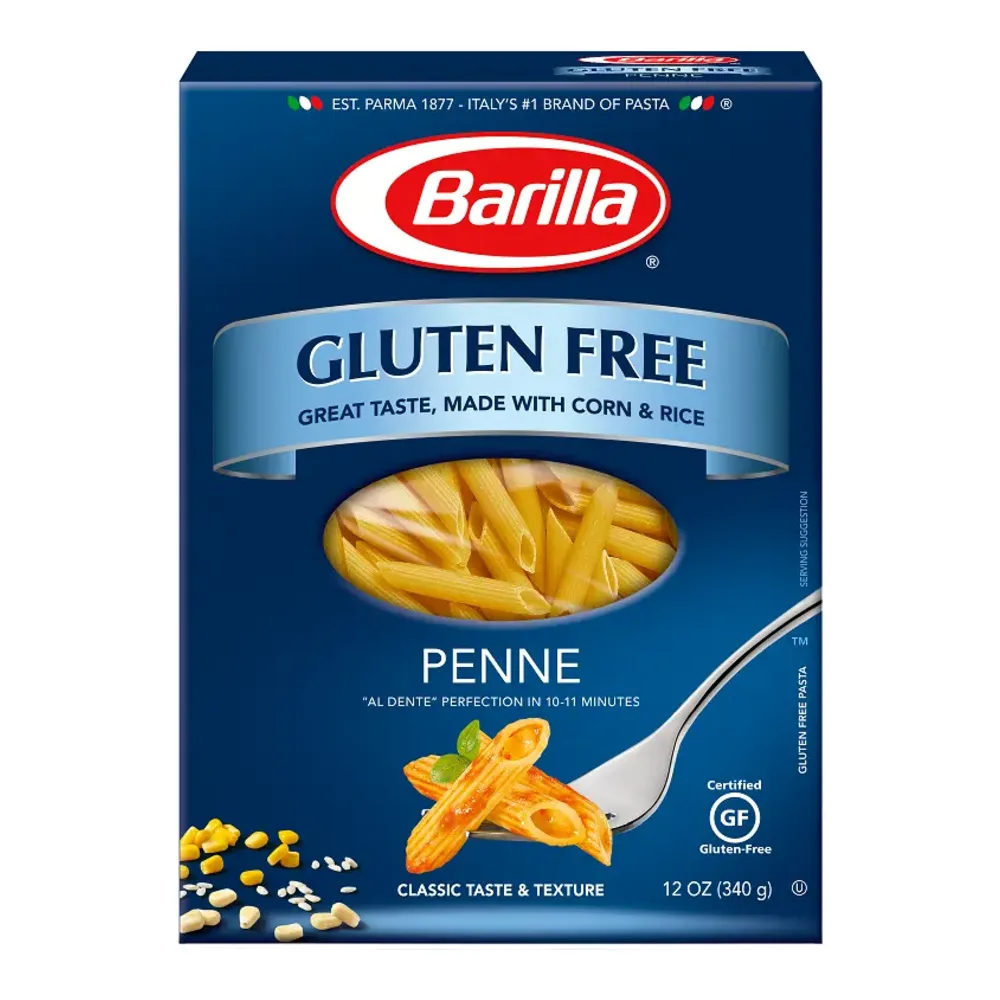 076808003895 BARILLA GLUTEN FREE PENNE 12Z - Image 1
