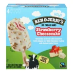B&J STRBRY CHSCAKE BAR 4PK