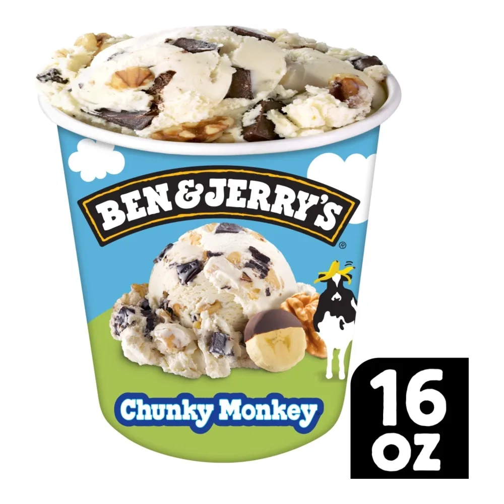 076840100354 BEN & JERRYS CHUNKY MONKEY 1PT - Image 1