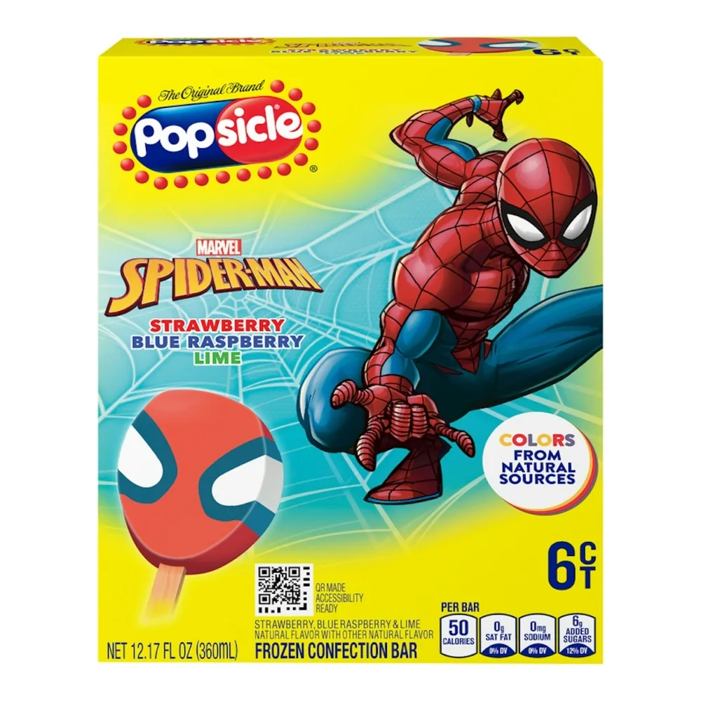 077567003843 POPSICLE SPIDERMAN POP 6PK - Image 1